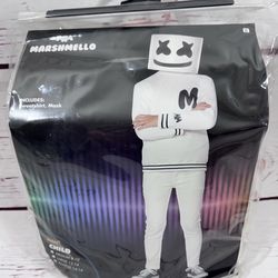 Marshmallow Halloween Costume mask sweater child kids  size XL dress up