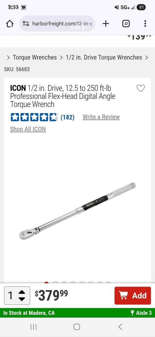 Icon Torque Wrench New