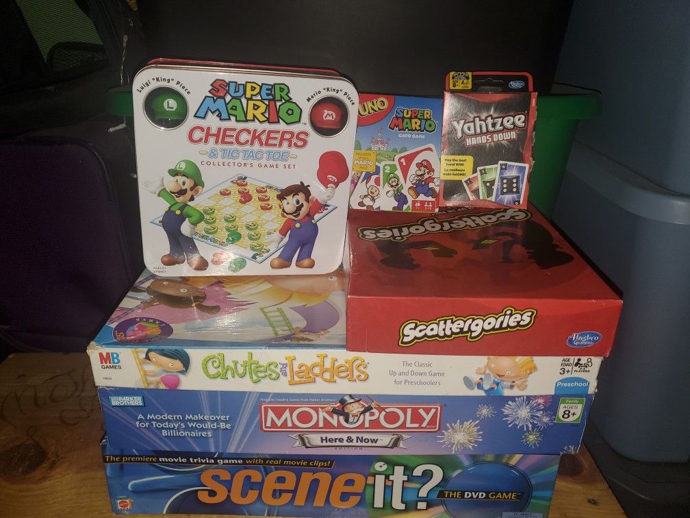 Vintage Board Game Collection By Milton Bradley, Mattel, Parker Brothers And More! 7 Games In All!