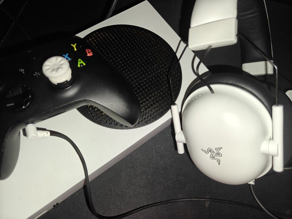 Xbox Series S, 2 Controllers, Wired Headset, And Monitor