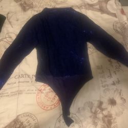 Shimmery Blue Bodysuit 