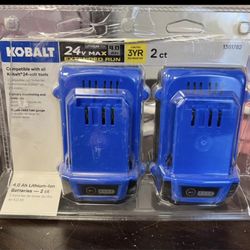 Kobalt 24 -Volt 2 Pack battery 4ah