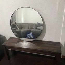 Round Black Mirror For Sale