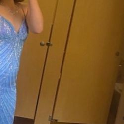 Blue Sparkly Prom Dress 