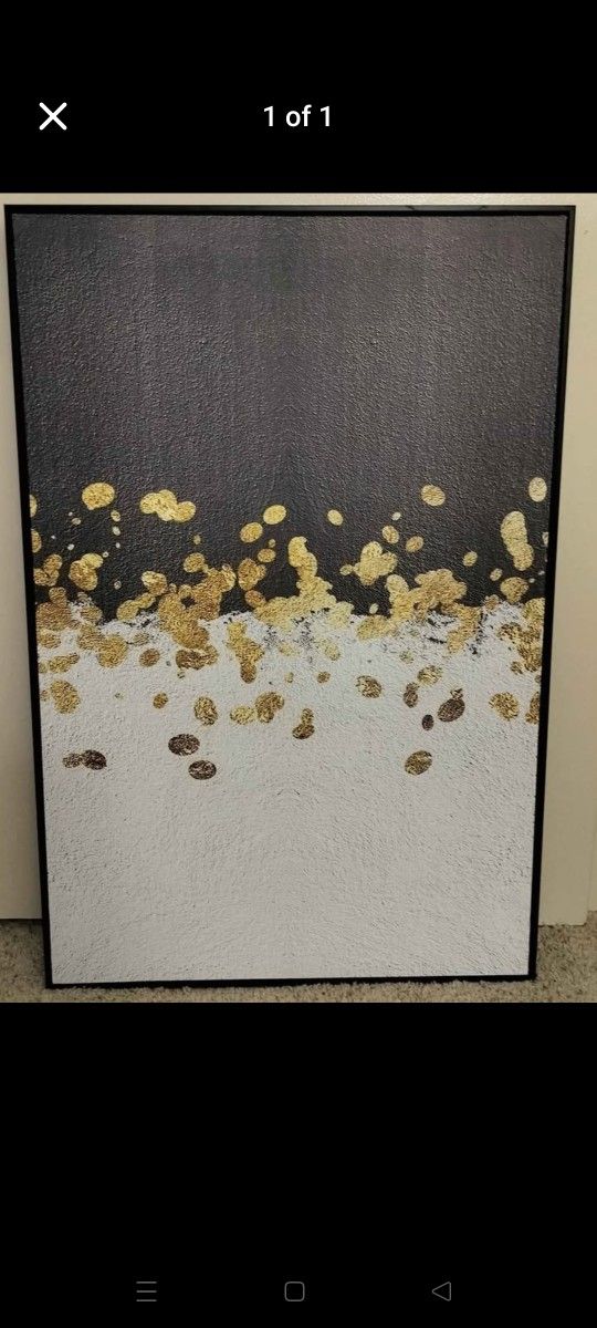 SIGNFORD Framed Canvas Print Wall Art / used like new/ see description