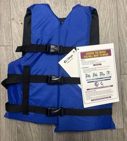 Onyx Adult General Purpose Life Jacket Blue Universal Boating PFD New