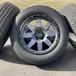 Like NEW Raceline 20” Ford F-150 Wheels Expedition 6x135 rims F150 tires 275/55R20 Michelin