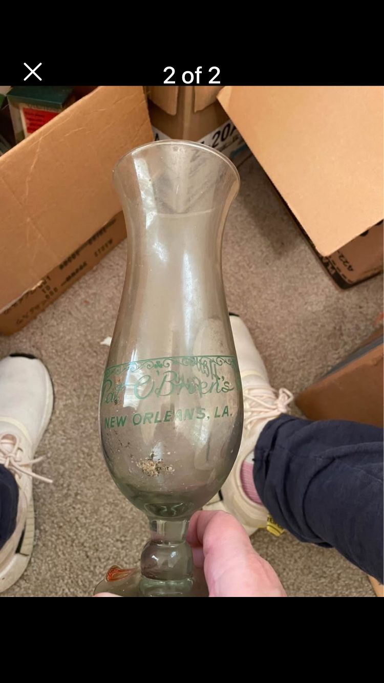 1950’s Pat O’Briens Hurricane Glass