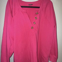 Torrid Cozy Fleece Henley Sweatshirt - Size 3