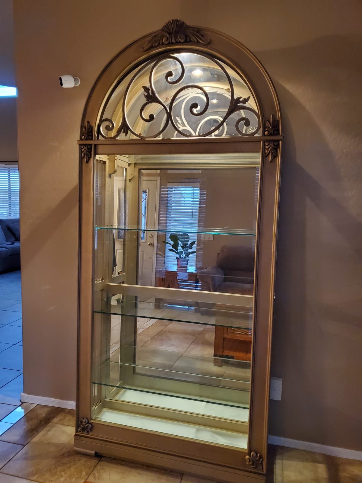 Gold Curio Cabinet