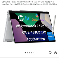 Hp Omni book i7 flip laptop