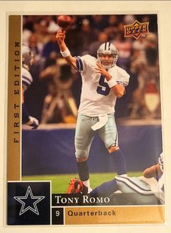 Tony Romo Upper Deck First Edition Football Card