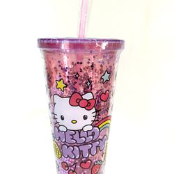 Hello Kitty Purple Rainbow Water Cup