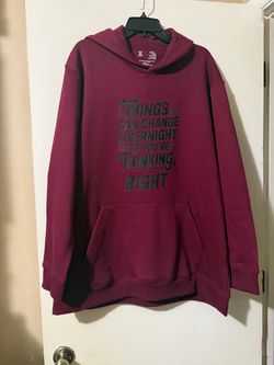 Burgundy Graphic Pullover Hoodie 2XL