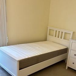 IKEA Hemnes Twin Bed With Mattress 