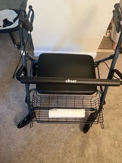 Extra wide Black Drive Medical rollator walker