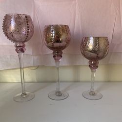 Tall Candle Holder Purple