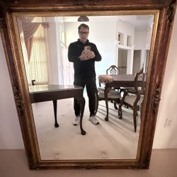 Beautiful Like New Mirror Large, Ornate Wall Mirror - Baroque Styling. 47" × 59"