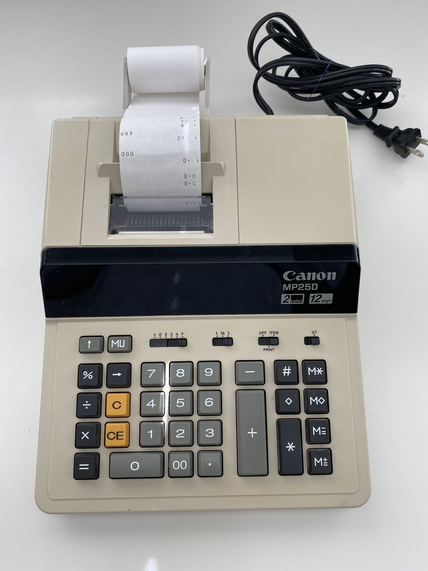 Canon MP25D Calculator