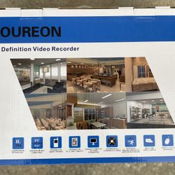 NIB Floureon CCTV 4 Camera Lot With H.264 4 Channel Digital Video Recorder