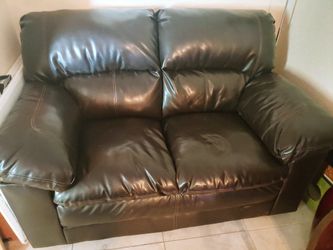 Leather love seat - Ashley