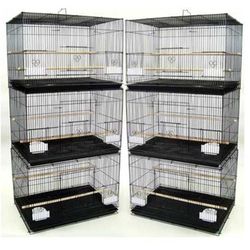 Set of 6 Stackable Breeding Bird Cage for Canary Finch 24x16x16"H
