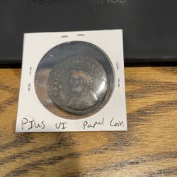 Rare Italian Papal States  2 1/2 Baiocchi 1797 Pius VI Copper Coin