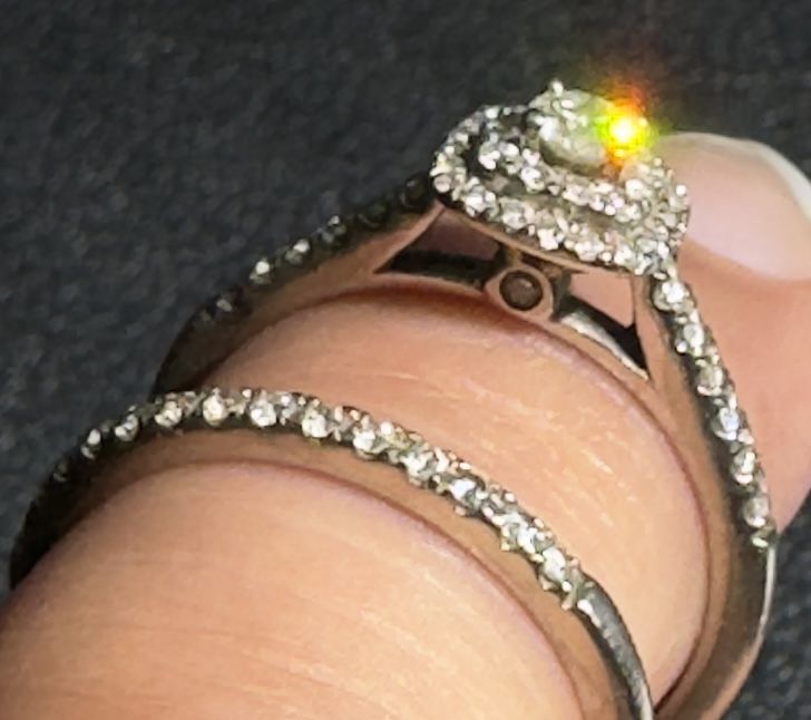 Bridal set engagement wedding band