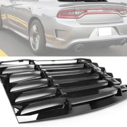 Fits 11-22 Dodge Charger IKON Style Window Louvers Cover Gloss Black 2PCS