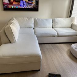 Cream L-Shape Couch