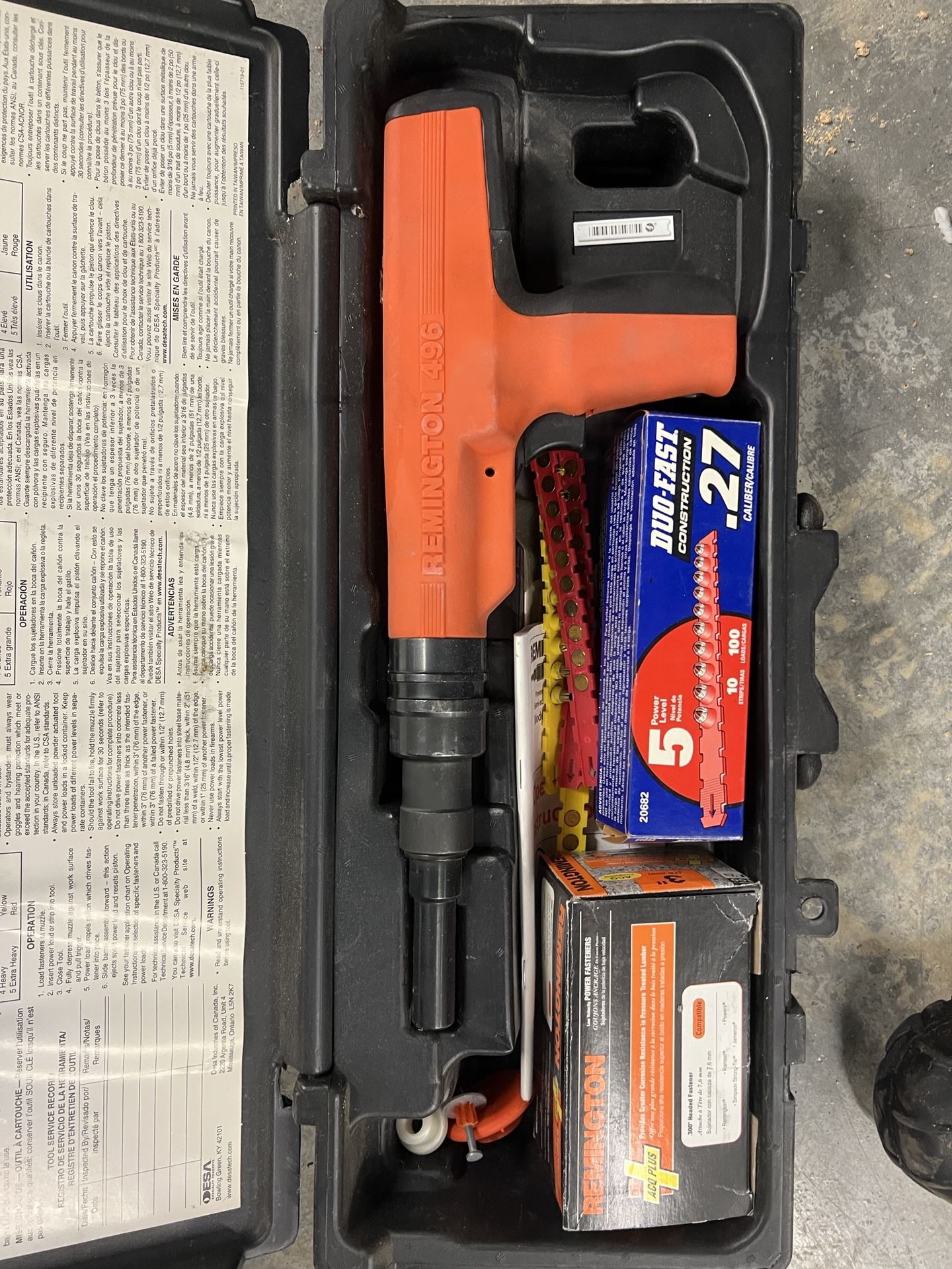 Remington 496 Nail Gun, Actuated