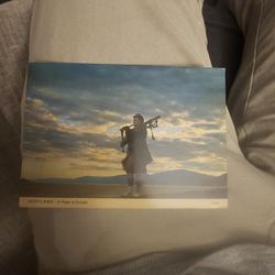 Scotland Piper At Sunset 1982 Postcard