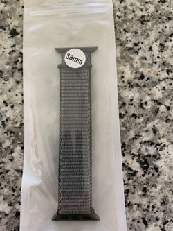 Brand new silver nylon Apple Watch band