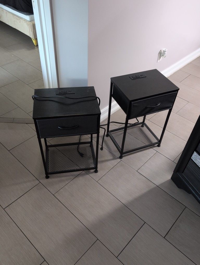 Two Night Stands With USB And Outlet.