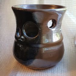 Ceramic pot/votive holder. Handmade, Boho Style