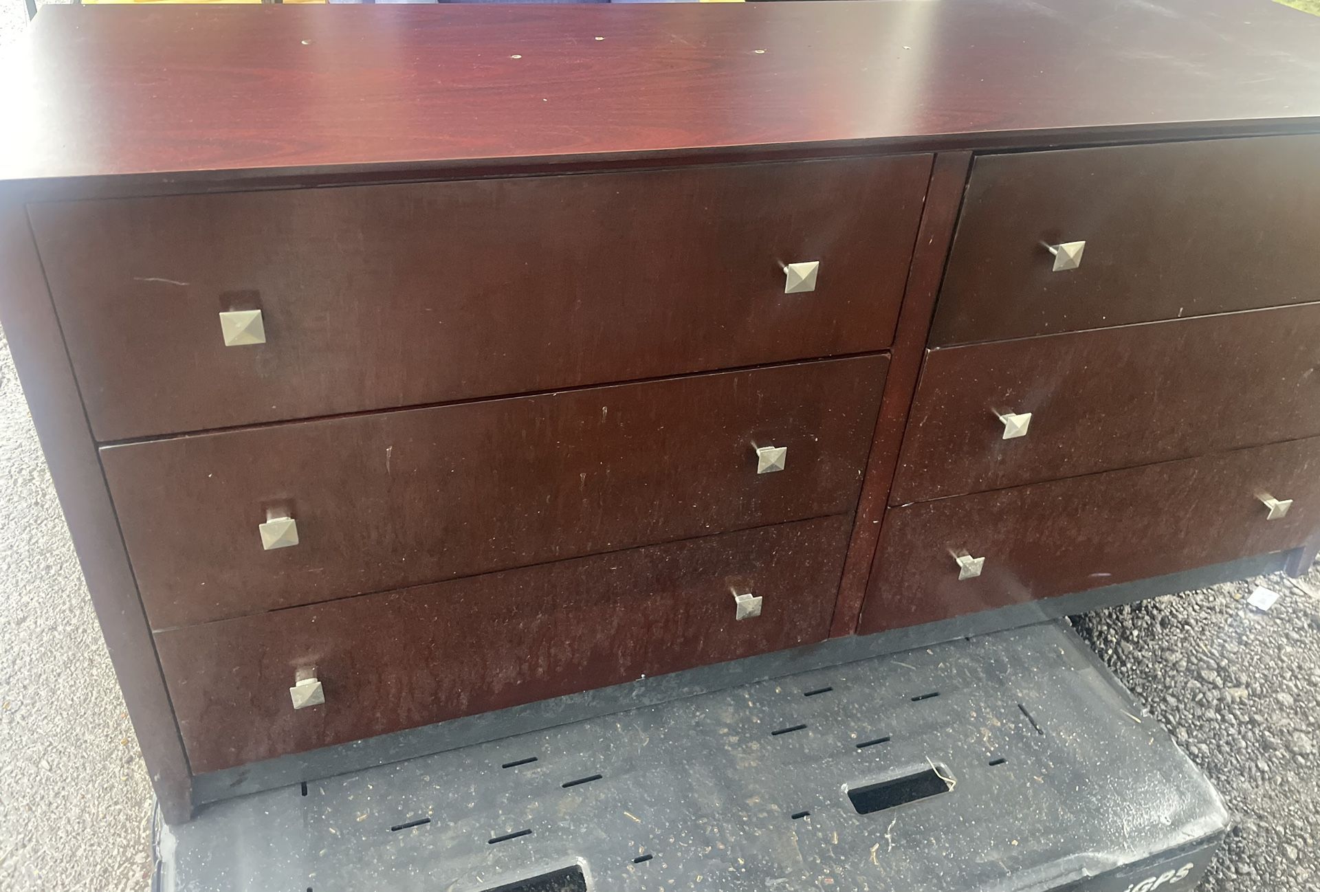 Modern Mahogany Color Dresser 5 ft  long x 30” tall x 18” wide