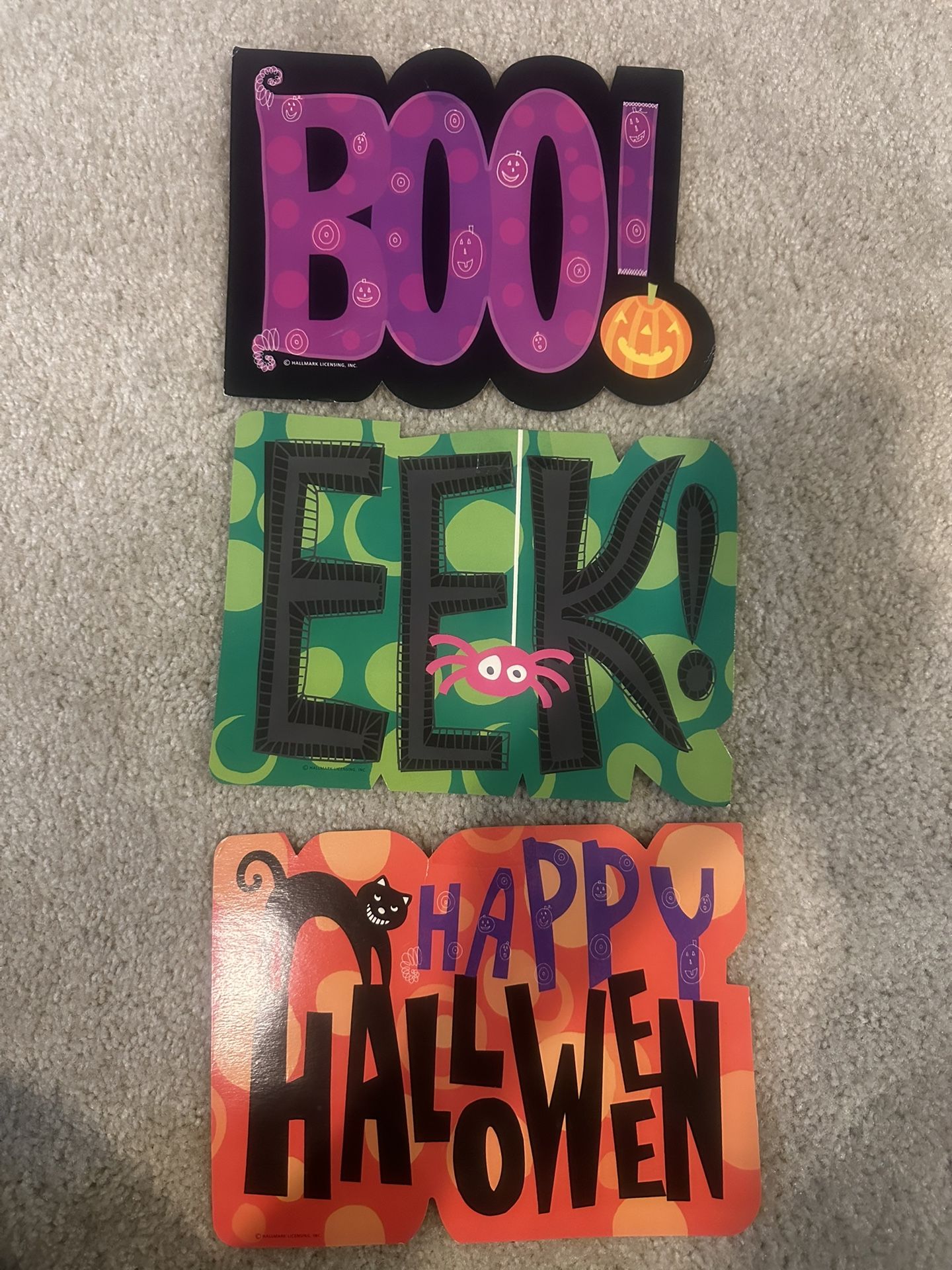 Halloween Cardboard Signs