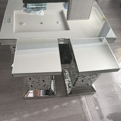 Glass Coffee Table And 2 End Tables 