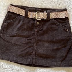 Corduroy Mini Skirt 