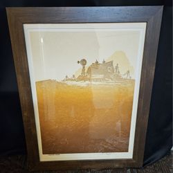 Roger Berghoff 'Prairie Home' Signed Framed Art Print