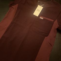 Figs Deep Purple REMIX Catrina - Panel Scrub Top (X-Small)