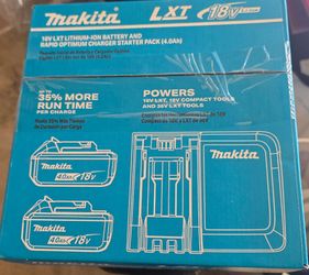 Makita 18V LXT 4.0Ah Battery and Charger Starter Pack