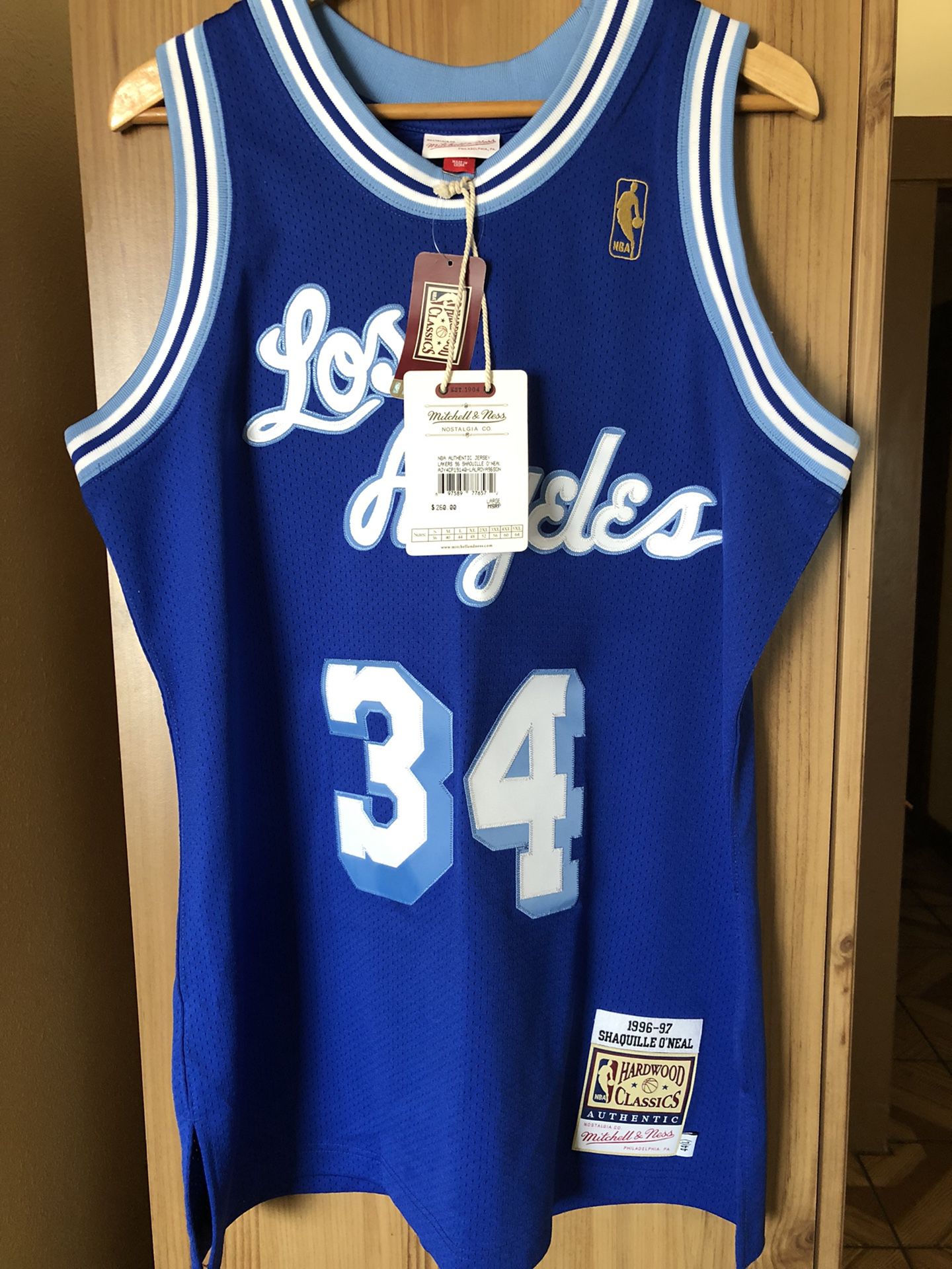 Mitchell And Ness Los Angeles Lakers 96 Shaquille O’Neil NBA Authentic Jersey Size Large (44) NEW