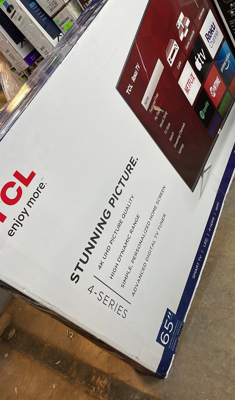 TCL 65S433 65 Class 4K Ultra HD Roku Smart TV CEOW