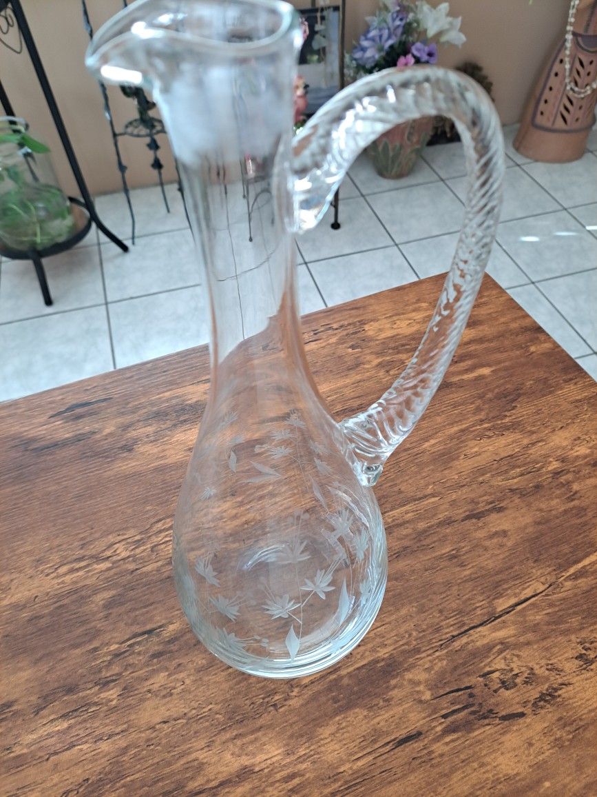 Princess House Crystal Large Wine Bottle only $20.