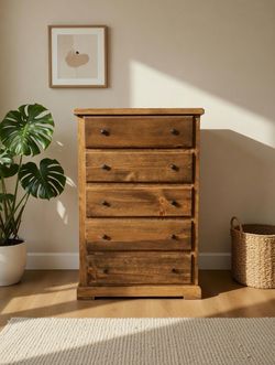 New Solid Wood 5 Drawer Dresser✨