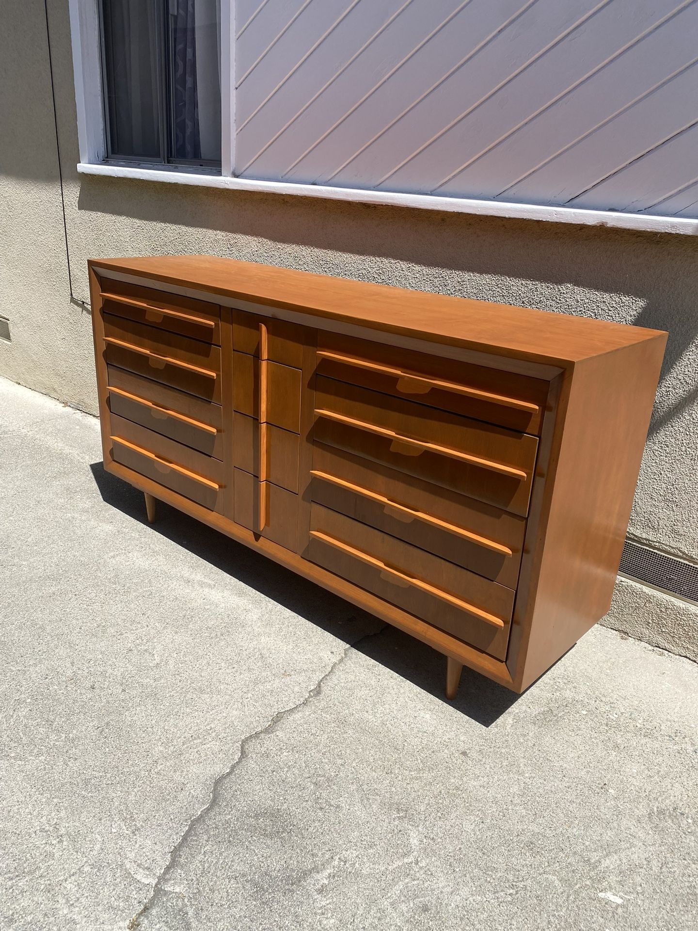 Original 60's Vintage Solid 12 Drawer Dresser