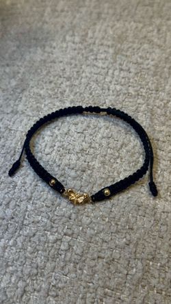 PULSERA MACRAMÉ CON ORO MACIZO COLOMBIANO DE 18K.