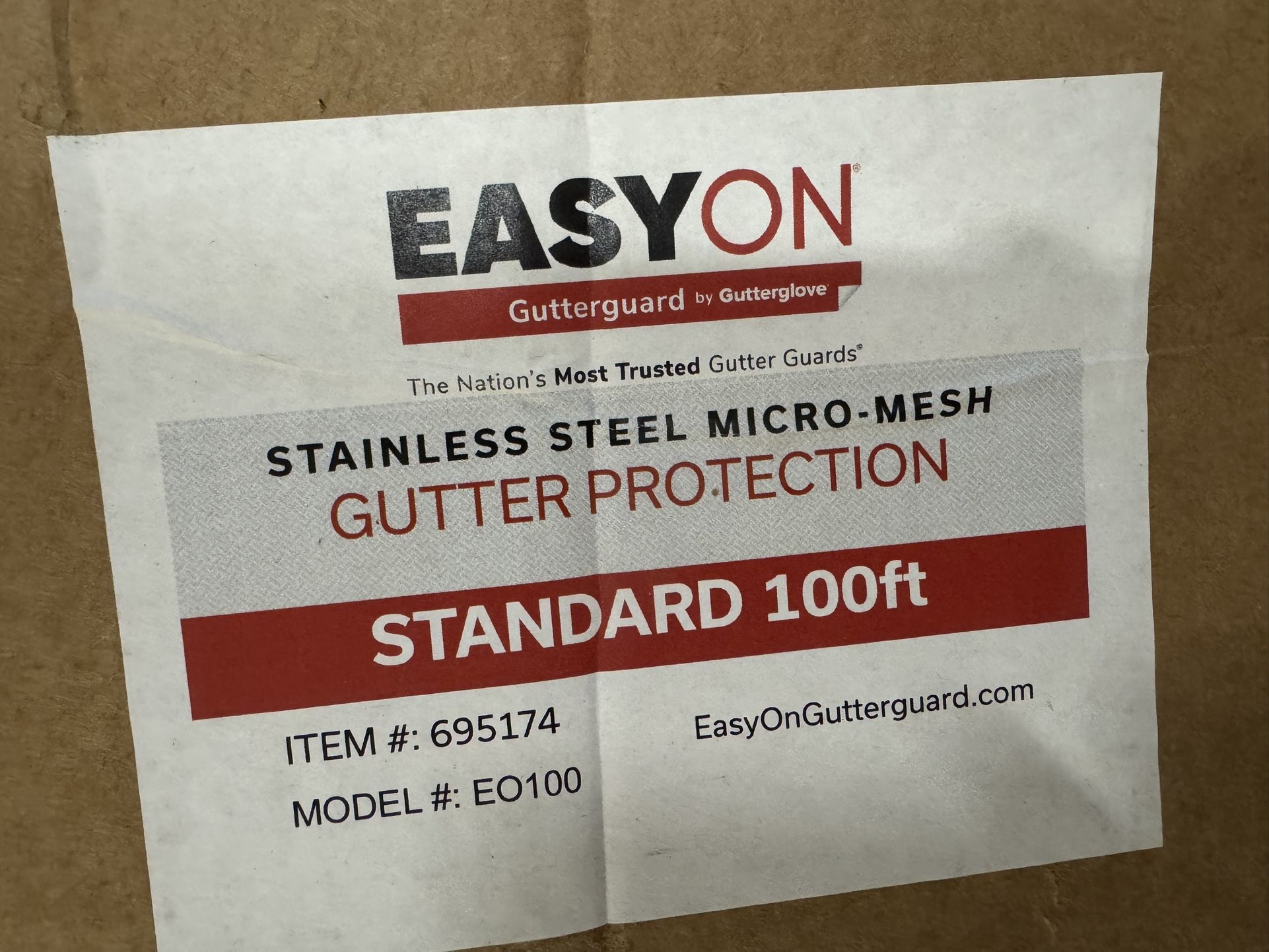 EasyOn Gutter Guards Stainless Steel Mesh