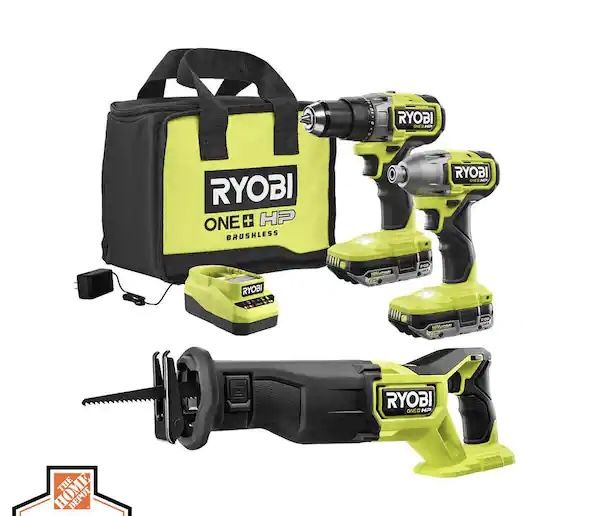 Brand new Ryobi ONE+ HP 18V Brushless Cordless 3-Tool Combo Kit